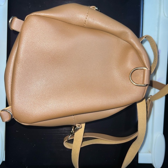 Tan Leather Women's Backpack - Picture 2 of 4
